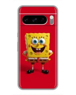 Чехол для Sony Xperia 10 VII с картинкой «Спанч Боб на красном»