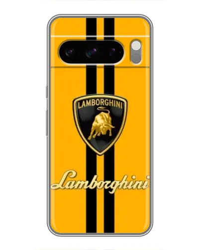 Чехол для Sony Xperia 10 VII с картинкой «Lamborghini Stripe желтый»
