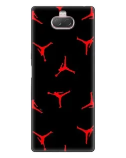 Чохол для Sony Xperia 10 з картинкою «Jordan Red Pattern»