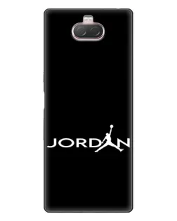 Чехол для Sony Xperia 10 с картинкой «Jordan White Logo»