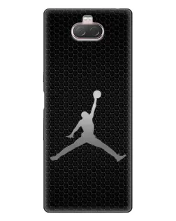 Чехол для Sony Xperia 10 с картинкой «Jordan Dark Carbon»