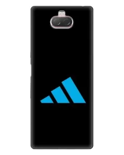 Чехол для Sony Xperia 10 с картинкой «Adidas Cyan Logo»