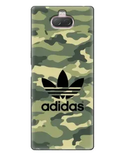 Чехол для Sony Xperia 10 с картинкой «Милитари стиль Adidas»