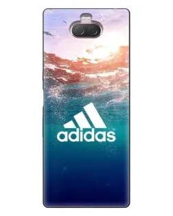 Чехол для Sony Xperia 10 с картинкой «Океанская глубина адидас»