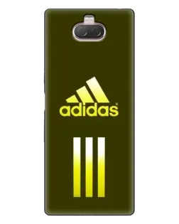 Чехол для Sony Xperia 10 с картинкой «Оливковый градиент Adidas»