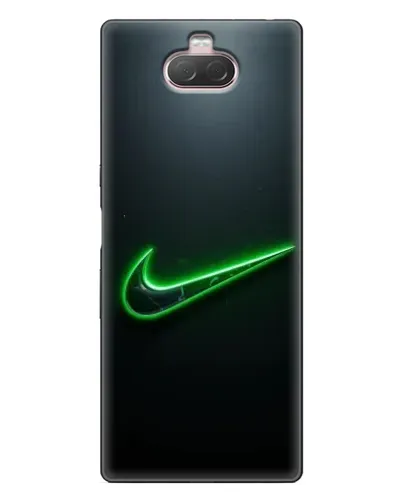 Чехол для Sony Xperia 10 с картинкой «Неоновый контур Nike»
