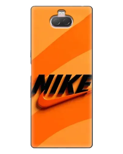 Чехол для Sony Xperia 10 с картинкой «Оранжевый драйв Nike»