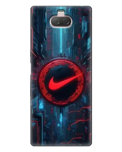 Чехол для Sony Xperia 10 с картинкой «Техногенный стиль Nike»