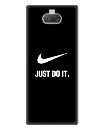 Чехол для Sony Xperia 10 с картинкой «Классический принт Nike»