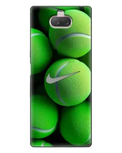 Чехол для Sony Xperia 10 с картинкой «Теннисные мячи Найк»