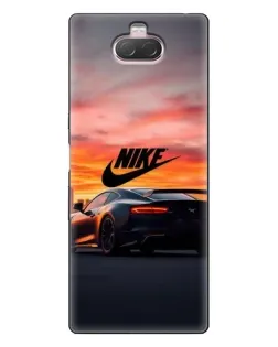 Чехол для Sony Xperia 10 с картинкой «Nike и суперкар»