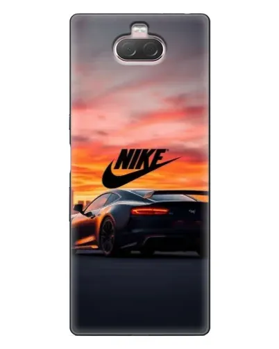 Чехол для Sony Xperia 10 с картинкой «Nike и суперкар»