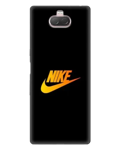 Чехол для Sony Xperia 10 с картинкой «Золотой логотип Nike»