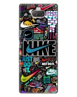 Чехол для Sony Xperia 10 с картинкой «Яркий коллаж Nike»