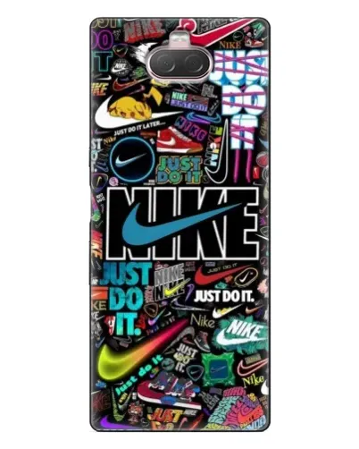 Чехол для Sony Xperia 10 с картинкой «Яркий коллаж Nike» Чехол для Sony Xperia 10 с картинкой «Яркий коллаж Nike»