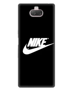 Чехол для Sony Xperia 10 с картинкой «Мазки краски Nike»