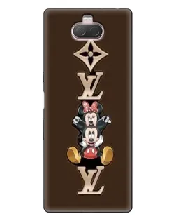 Чехол для Sony Xperia 10 с картинкой «LV и Микки Маус»