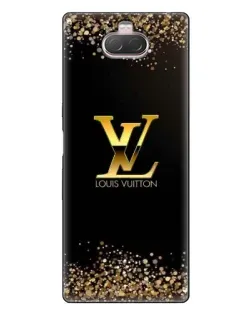 Чехол для Sony Xperia 10 с картинкой «LV — золотые искры»