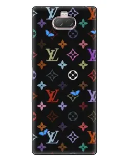 Чехол для Sony Xperia 10 с картинкой «Цветная монограмма LV»