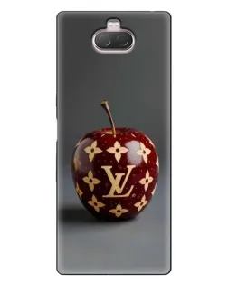 Чехол для Sony Xperia 10 с картинкой «Красное яблоко LV»