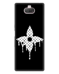 Чехол для Sony Xperia 10 с картинкой «Цветочная монограмма»