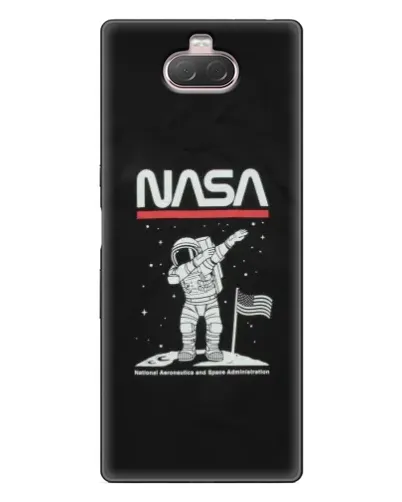 Чохол для Sony Xperia 10 з картинкою «NASA — крокуємо по Місяцю»