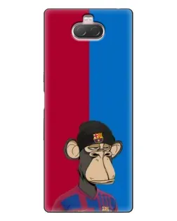 Чохол для Sony Xperia 10 з картинкою «Bored Ape — фанат Барси»