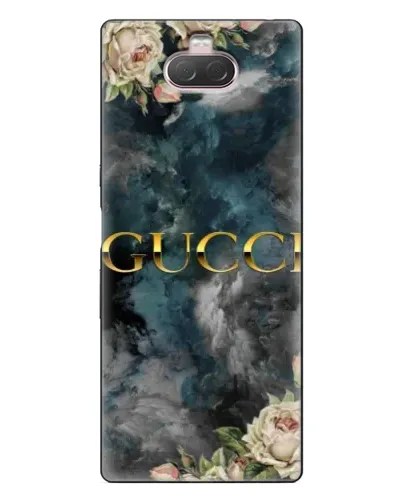 Чехол для Sony Xperia 10 с картинкой «Абстрактные цветы Gucci» Чехол для Sony Xperia 10 с картинкой «Абстрактные цветы Gucci»