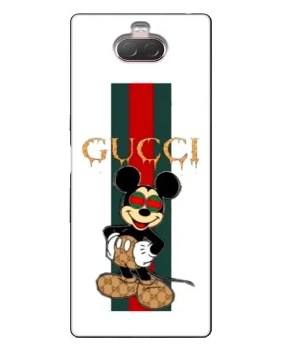 Чехол для Sony Xperia 10 с картинкой «Микки Маус Gucci — полосы» Чехол для Sony Xperia 10 с картинкой «Микки Маус Gucci — полосы»