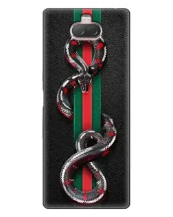 Чохол для Sony Xperia 10 з картинкою «Gucci — змія на смузі» Чохол для Sony Xperia 10 з картинкою «Gucci — змія на смузі»