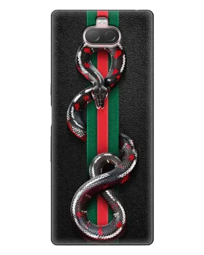 Чехол для Sony Xperia 10 с картинкой «Gucci — змея на полосе» Чехол для Sony Xperia 10 с картинкой «Gucci — змея на полосе»