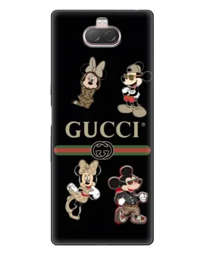 Чехол для Sony Xperia 10 с картинкой «Gucci — герои Disney и монограмма» Чехол для Sony Xperia 10 с картинкой «Gucci — герои Disney и монограмма»
