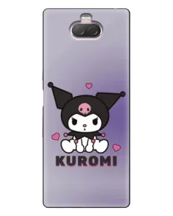 Чохол для Sony Xperia 10 з картинкою «Kuromi — фіолетовий арт»