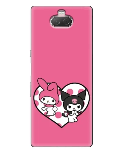 Чехол для Sony Xperia 10 с картинкой «Kuromi и My Melody»