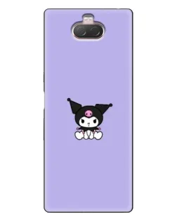 Чохол для Sony Xperia 10 з картинкою «Kuromi — фіолетовий мінімалізм»
