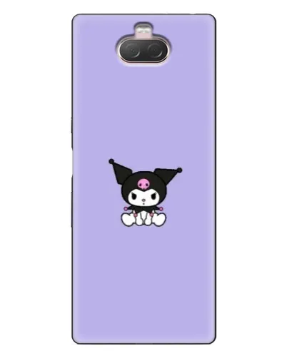 Чехол для Sony Xperia 10 с картинкой «Kuromi — фиолетовый минимализм»