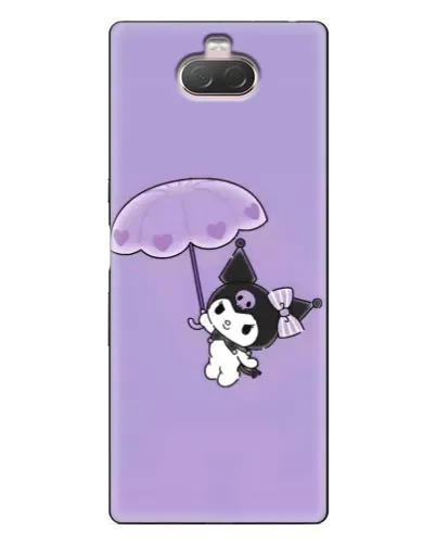 Чехол для Sony Xperia 10 с картинкой «Kuromi с зонтиком»