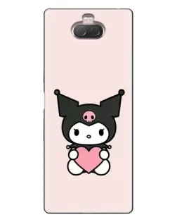 Чохол для Sony Xperia 10 з картинкою «Kuromi та серце»