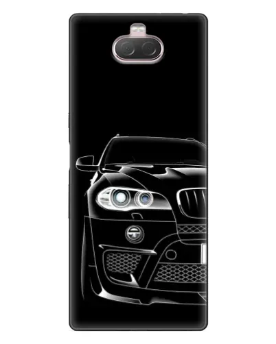 Чохол для Sony Xperia 10 з картинкою «Темний силует BMW»