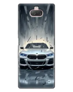 Чохол для Sony Xperia 10 з картинкою «BMW у світлі фар»