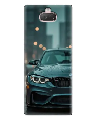 Чохол для Sony Xperia 10 з картинкою «BMW у вогнях міста»