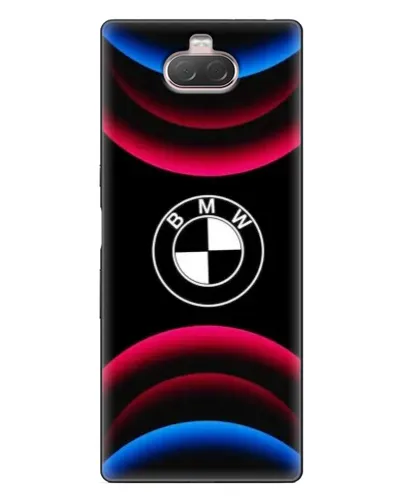 Чохол для Sony Xperia 10 з картинкою «Логотип BMW та неонові дуги»