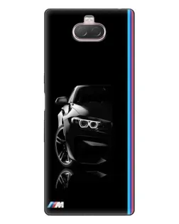 Чохол для Sony Xperia 10 з картинкою «Силует BMW в темряві»