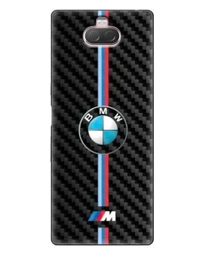 Чохол для Sony Xperia 10 з картинкою «Емблема BMW та карбон»