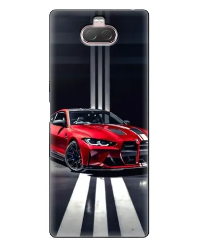 Чохол для Sony Xperia 10 з картинкою «Червона BMW на дорозі»