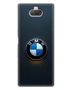 Чохол для Sony Xperia 10 з картинкою «Логотип BMW — мінімалізм»