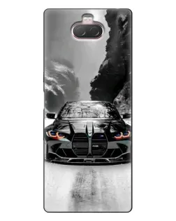 Чехол для Sony Xperia 10 с картинкой «BMW — акварельный дрифт»