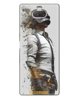 Чехол для Sony Xperia 10 с картинкой «PUBG — боец в пыли»