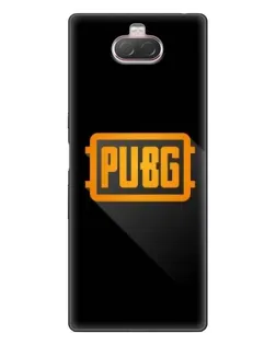Чехол для Sony Xperia 10 с картинкой «PUBG — рамка лого»