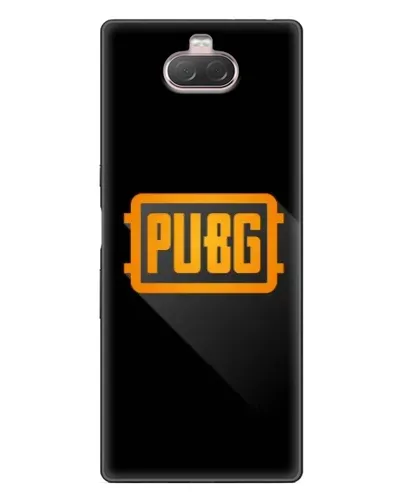 Чехол для Sony Xperia 10 с картинкой «PUBG — рамка лого»